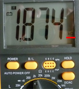 При проверка на адаптера на трансформатора за първичната намотка се оказва, че съпротивлението е 1,8 kΩ, което показва, че първичната намотка работи