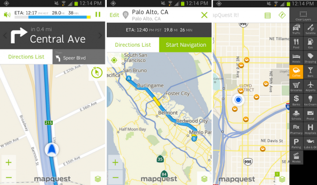 Вчера вечером MapQuest для Android и iOS получил серьезные обновления, в результате чего стороннее приложение для карт вышло до версии 2