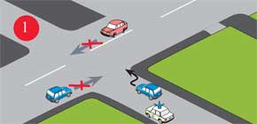 При наближенні транспортного засобу (ТЗ) з увімкненим синім проблисковим маячком і (або) спеціальним звуковим сигналом водії авто, які можуть створювати перешкоду для його руху, зобов'язані дати дорогу і забезпечити Вільний проїзд такого ТЗ і супроводжуваних ним машин (1)