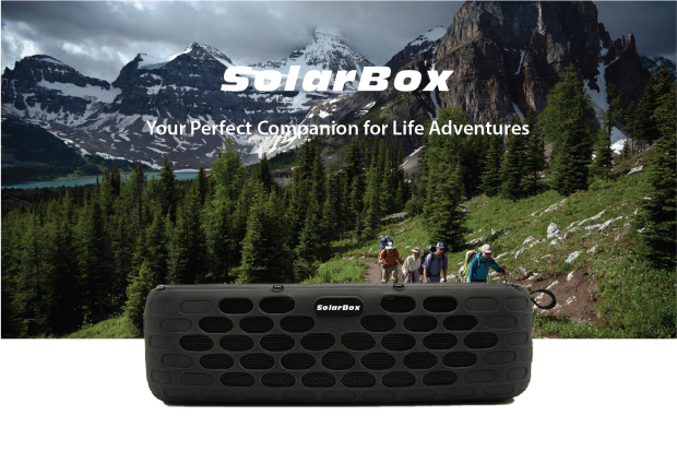 SolarBox - це найдоступніша і потужна в світі колонка на сонячних батареях, яка поєднує в собі відмінну якість звуку, міцну конструкцію, підтримку Bluetooth і безліч різних функцій для активного відпочинку