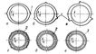 Схема осьового підшипника ковзання: 1 - подушка;  2 - завзятий диск;  3 - вал;  F - осьова сила