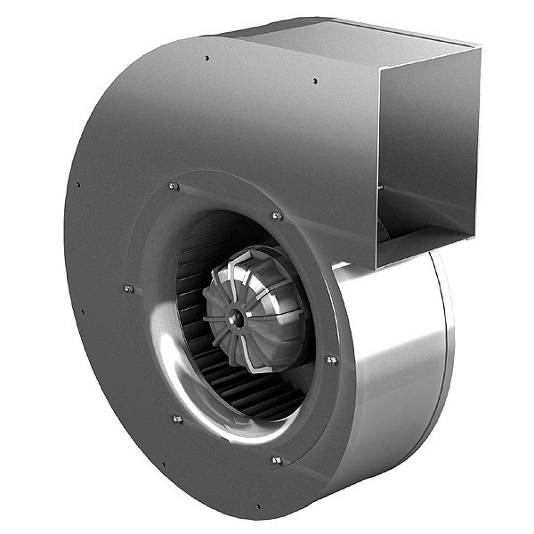 Радіальні вентилятори мають корпус спіралеводной форми, іноді обшитий прямокутними пластинами для зручності монтажу в канальних системах, всередині якого знаходиться робоче колесо ротора, яка отримує обертання від приводу, який кріпиться до корпусу
